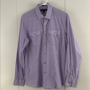Marc Anthony M dress shirt purple adjustable sleev